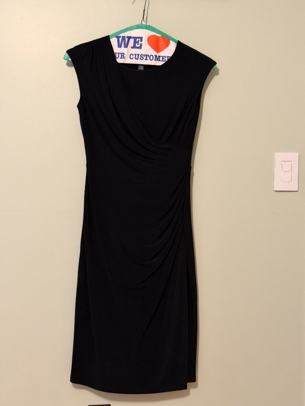 Knit ruched cross-over Ralph Lauren LBD